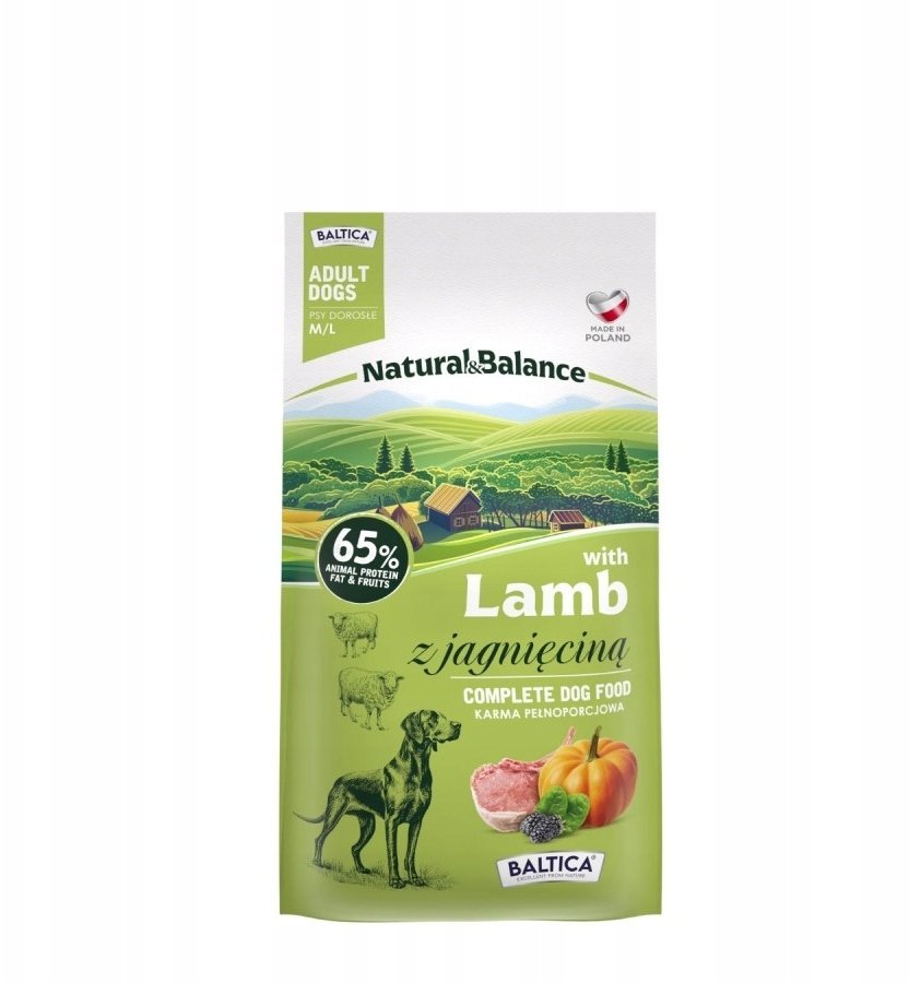 BALTICA Natural & Balance Jehněčí M/L – suché krmivo pro psa - 3kg