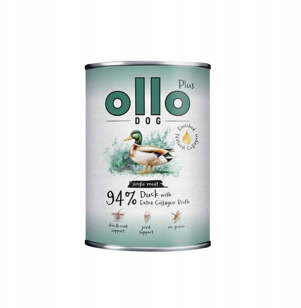 OLLO Plus Collagen Duck - vlhké krmivo pro psy - 400g