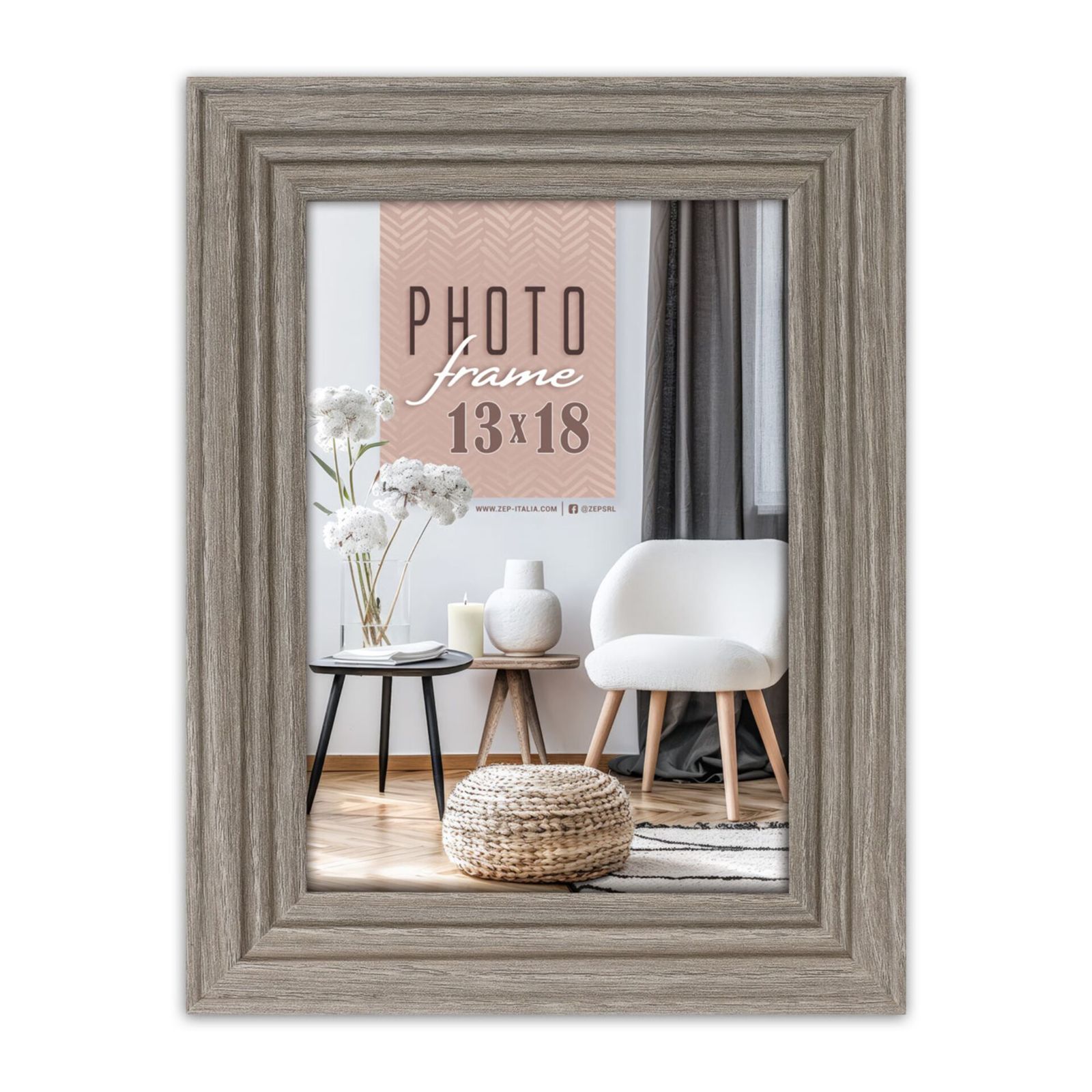 ZEP Munich Grey            13x18 Holz  Rahmen              AA657G