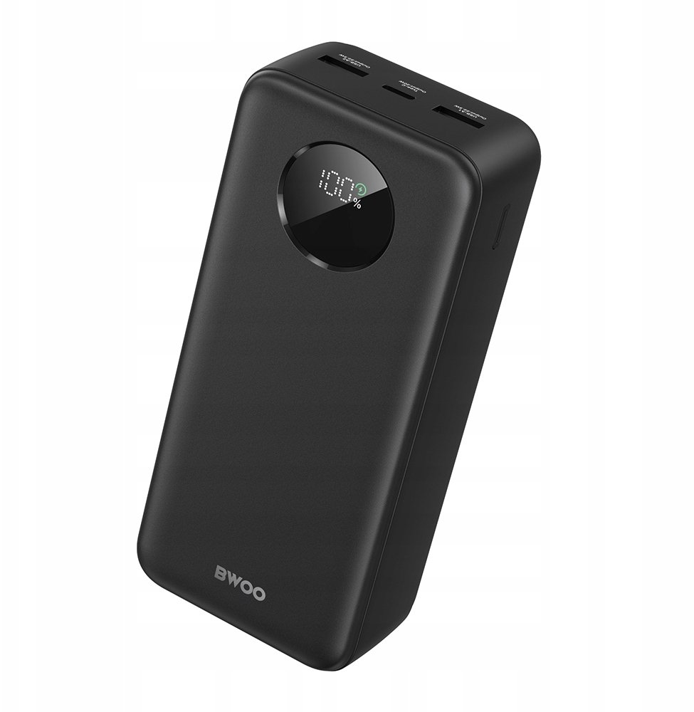 NoName Powerbanka BWOO 22,5W 30000 mAh s LCD displejem černá