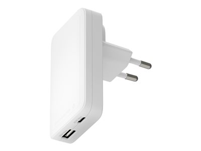 dbramante1928 re-charge Pro - Síťový adaptér - slim - 45 Watt - 2 výstupní konektory (USB-C, USB) - bílá