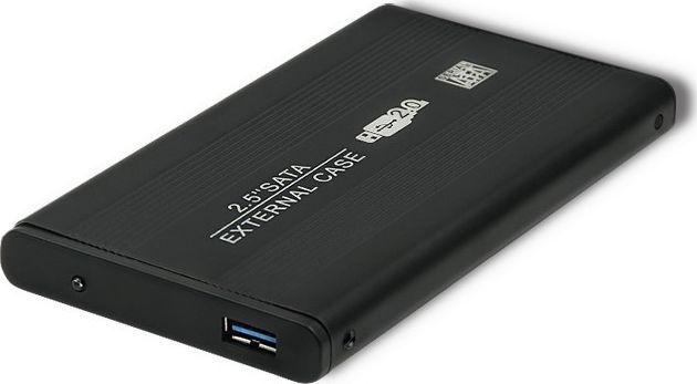 Qoltec Qoltec Hliníkové pouzdro/pouzdro pro HDD/SSD 2.5 SATA3 | USB 2.0 | Černé