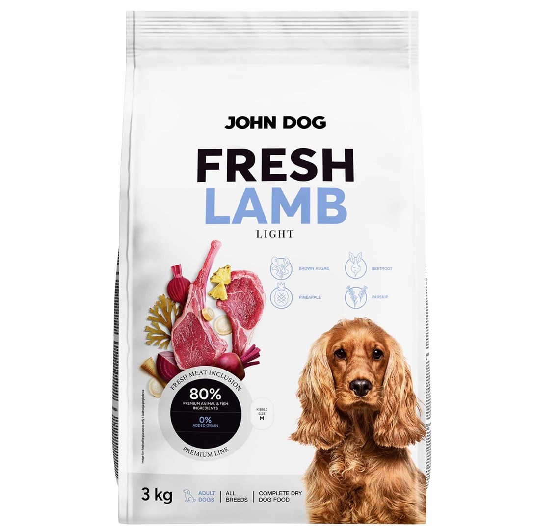 JOHN DOG Fresh Lamb - suché krmivo pro psy - 3kg