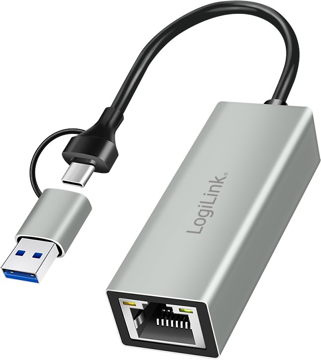 LogiLink Adaptér USB-C na gigabitový Ethernet + USB