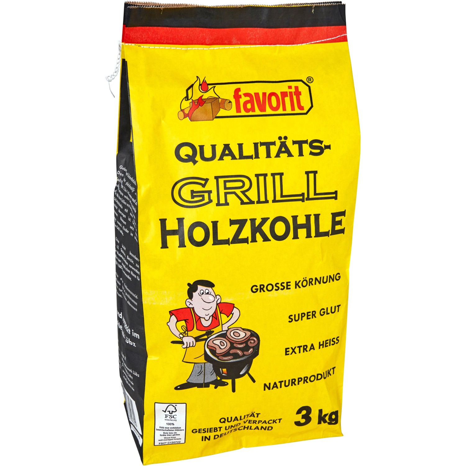 Dřevěné uhlí Favorit Grill 3 kg FSC®
