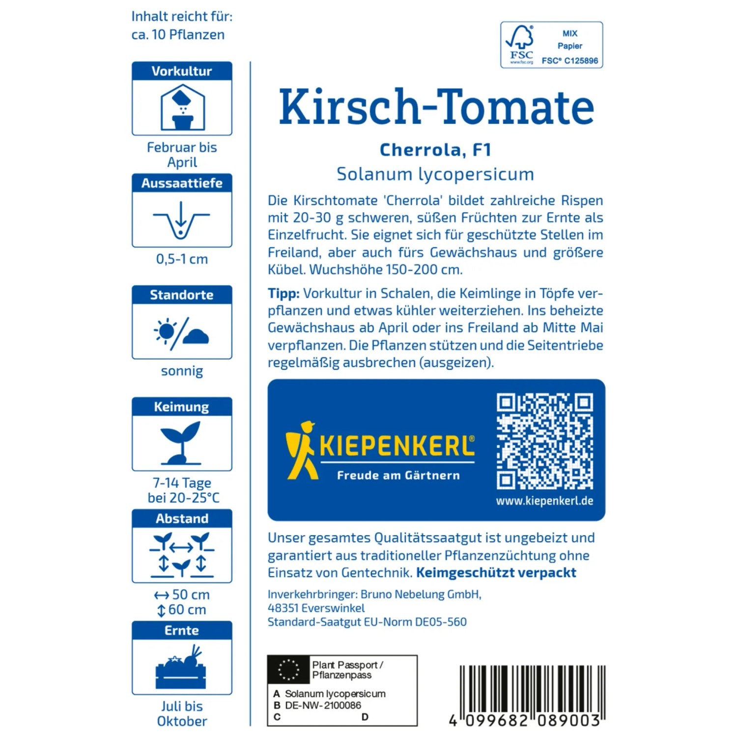 Kiepenkerl Rajčata  Cherola  F1 hybrid