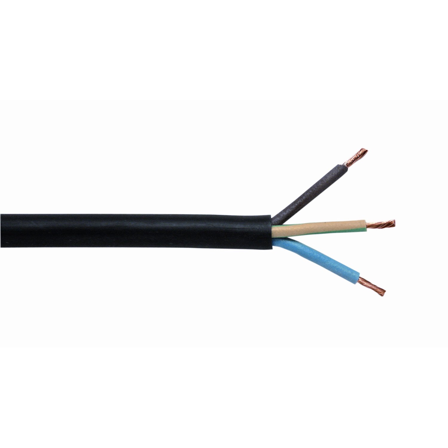 Gumový kabel H07RN-F 3G1,5 černý 5 m