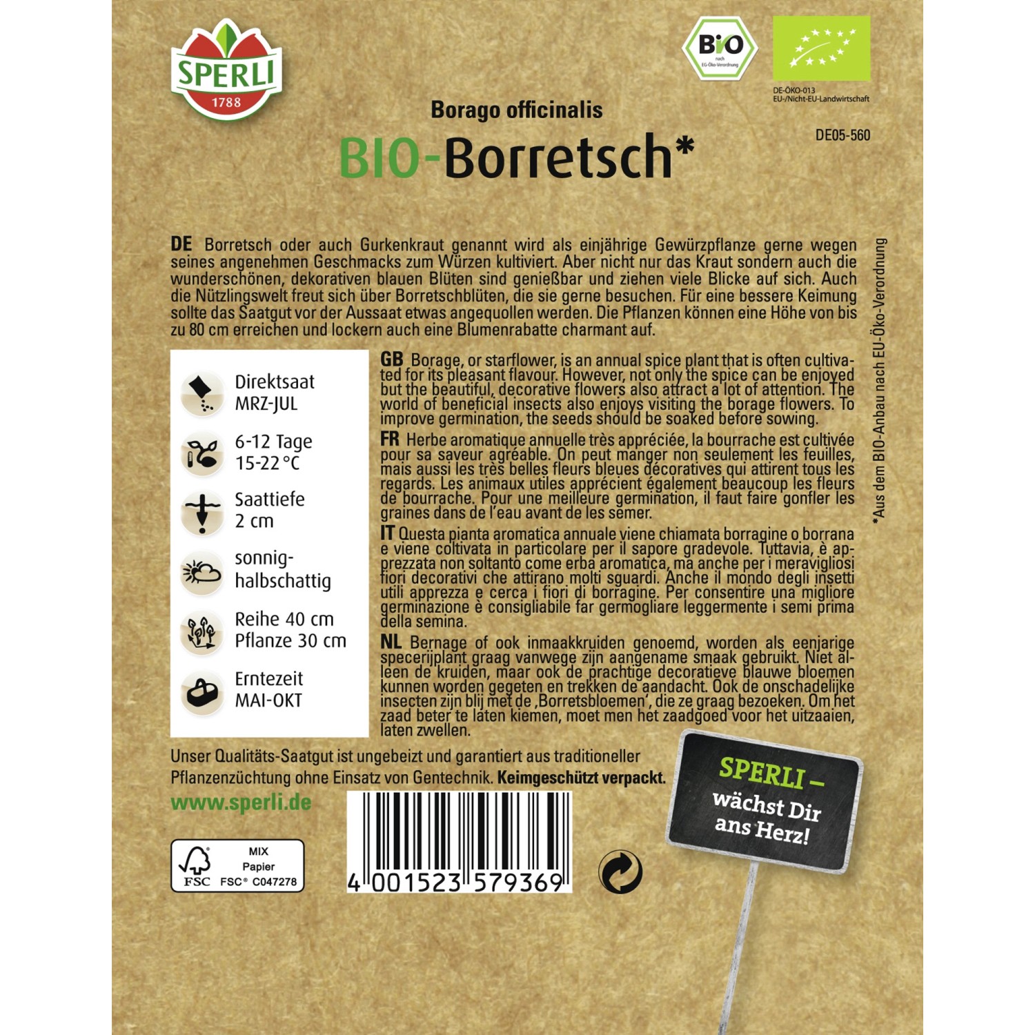 Sperli Borák bio