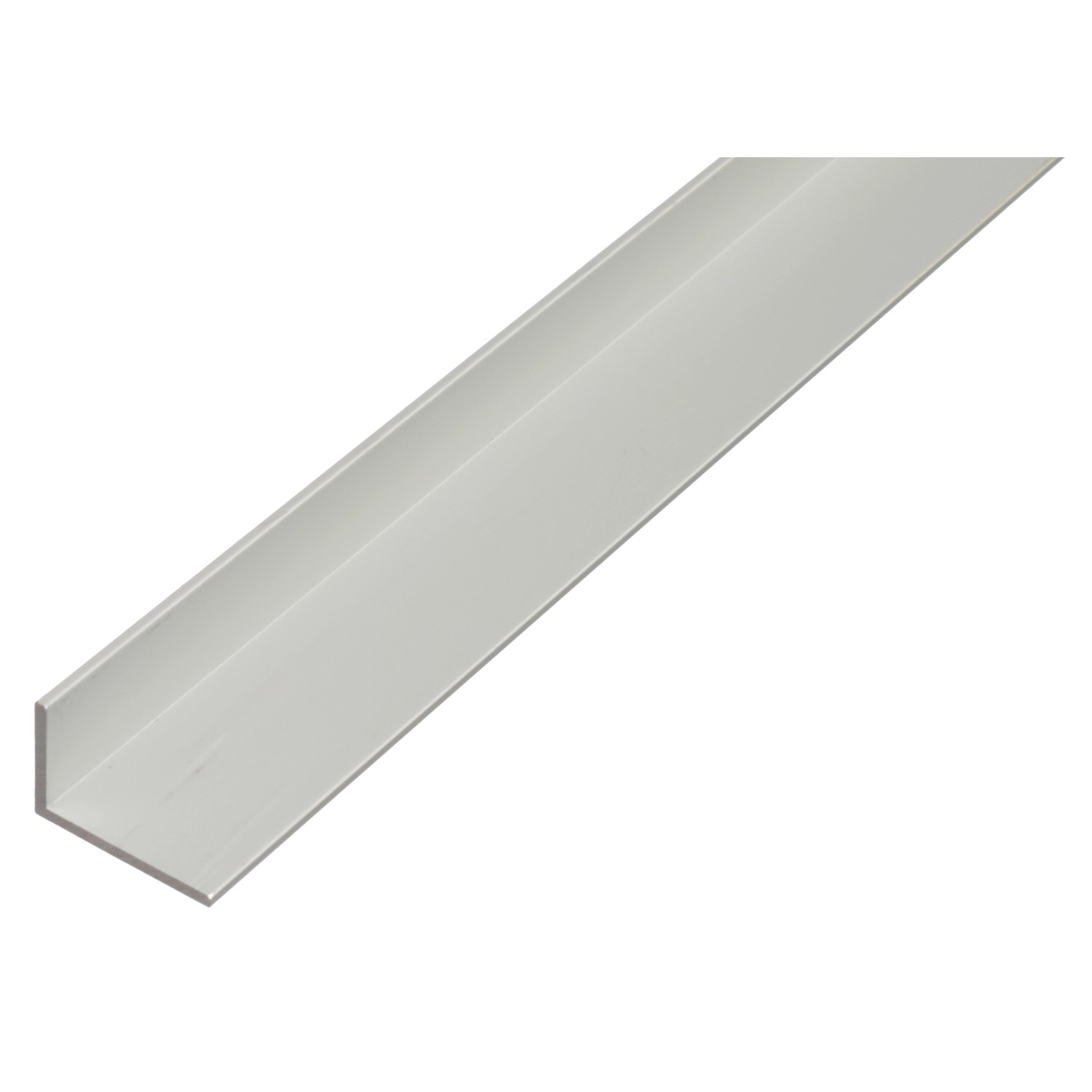 Úhlový profil s nerovnými nohami, hliník, 15 mm x 25 mm x 2000 mm, stříbrný