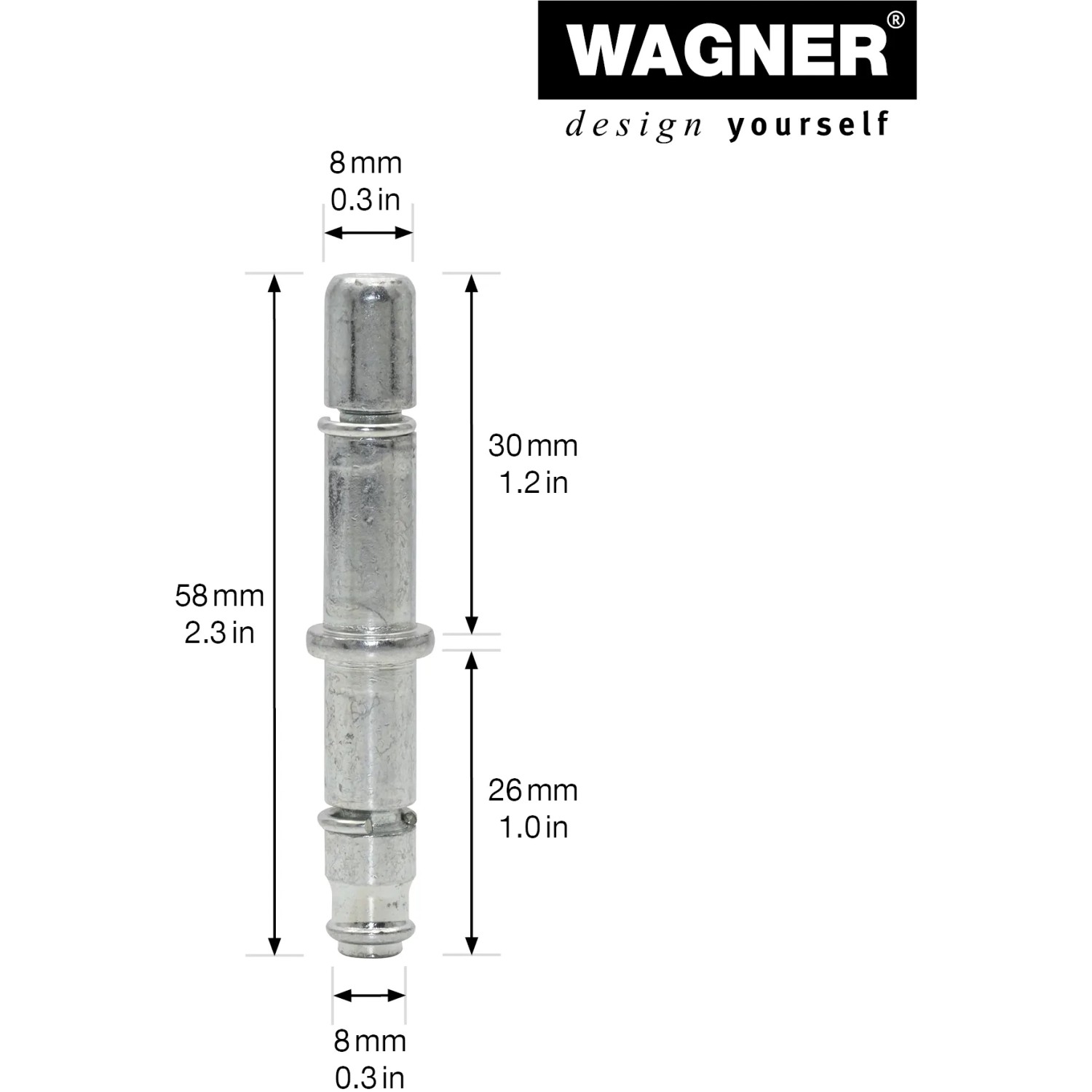 Wagnerův kolík 58 mm 2 kusy