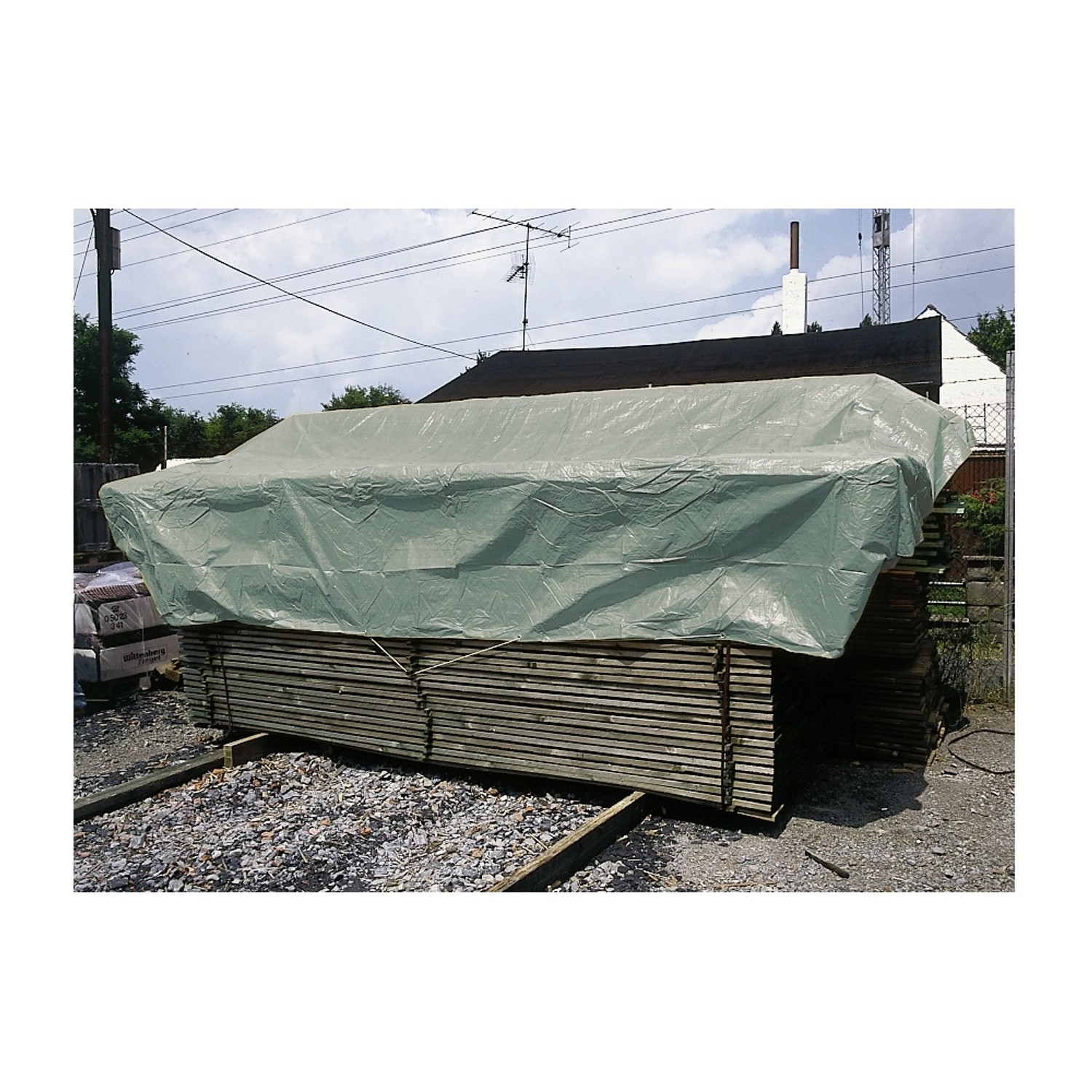 Plachta LUX-TOOLS 3 m x 5 m zelená