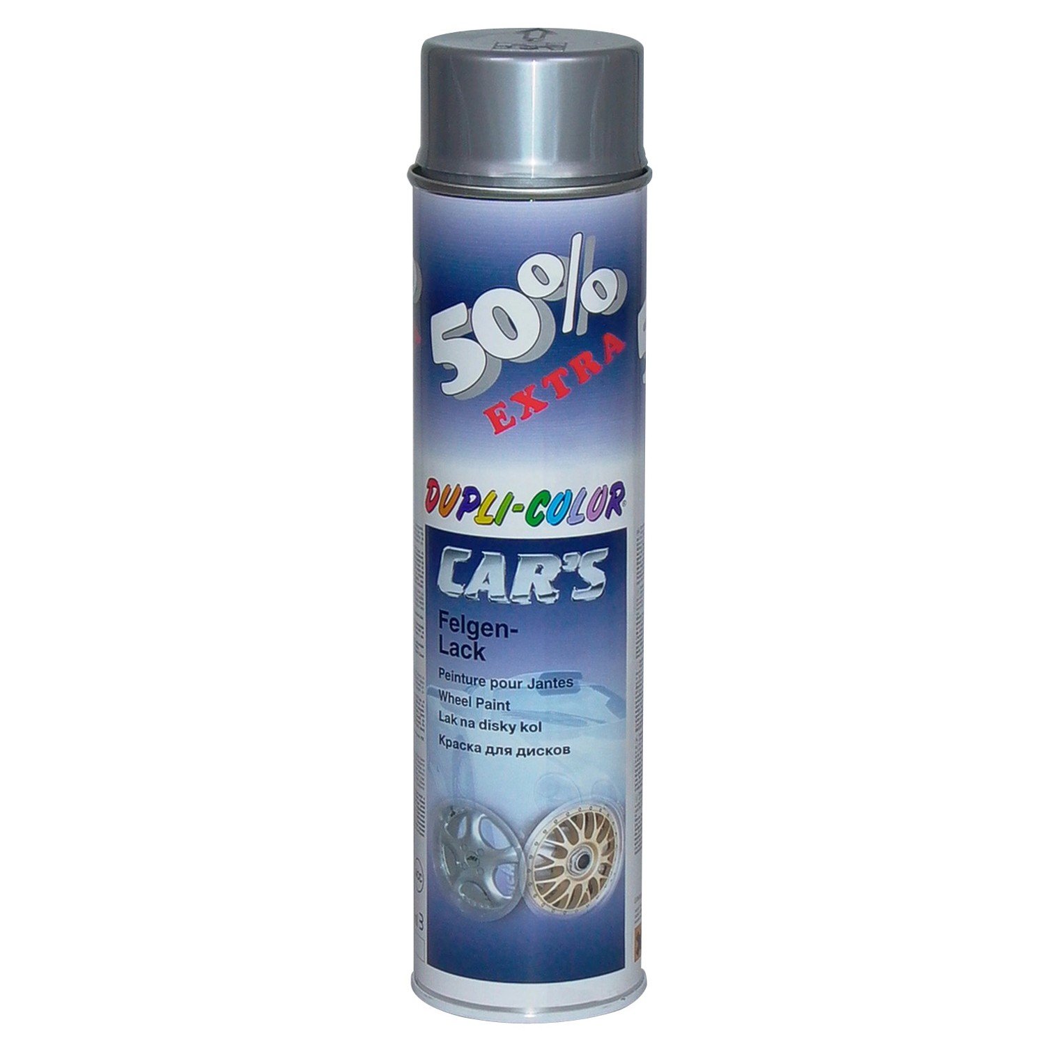 Dupli-Color lak na ráfky ve spreji na ráfky aut stříbrný 600 ml
