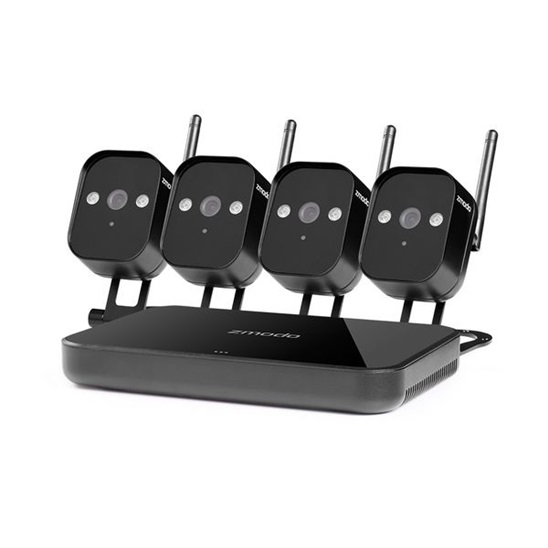 ZMODO 720P Wifi Mini NVR kit 4CH kamerový systém, 1TB HDD, recorder + 4x IP kamera