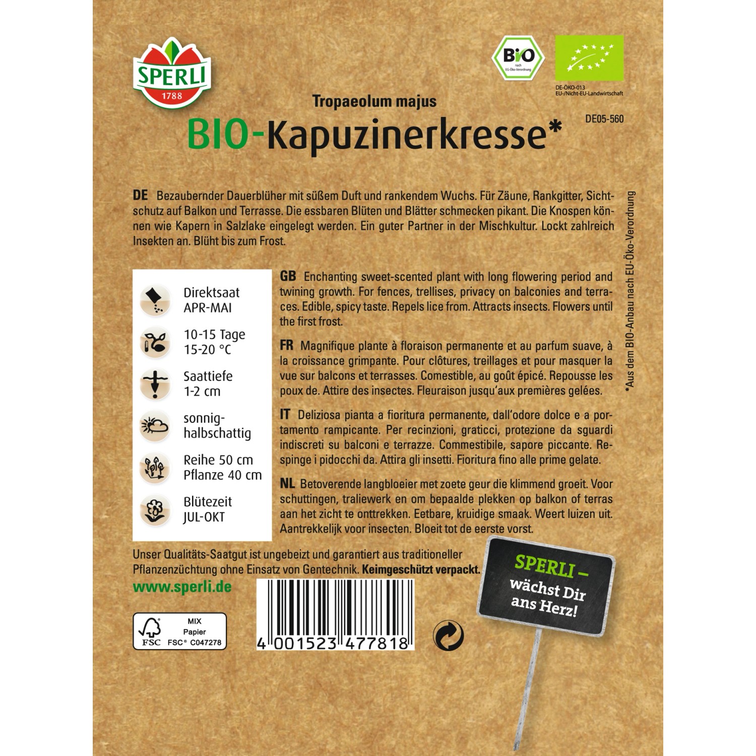 Sperli Bio lichořeřišnice