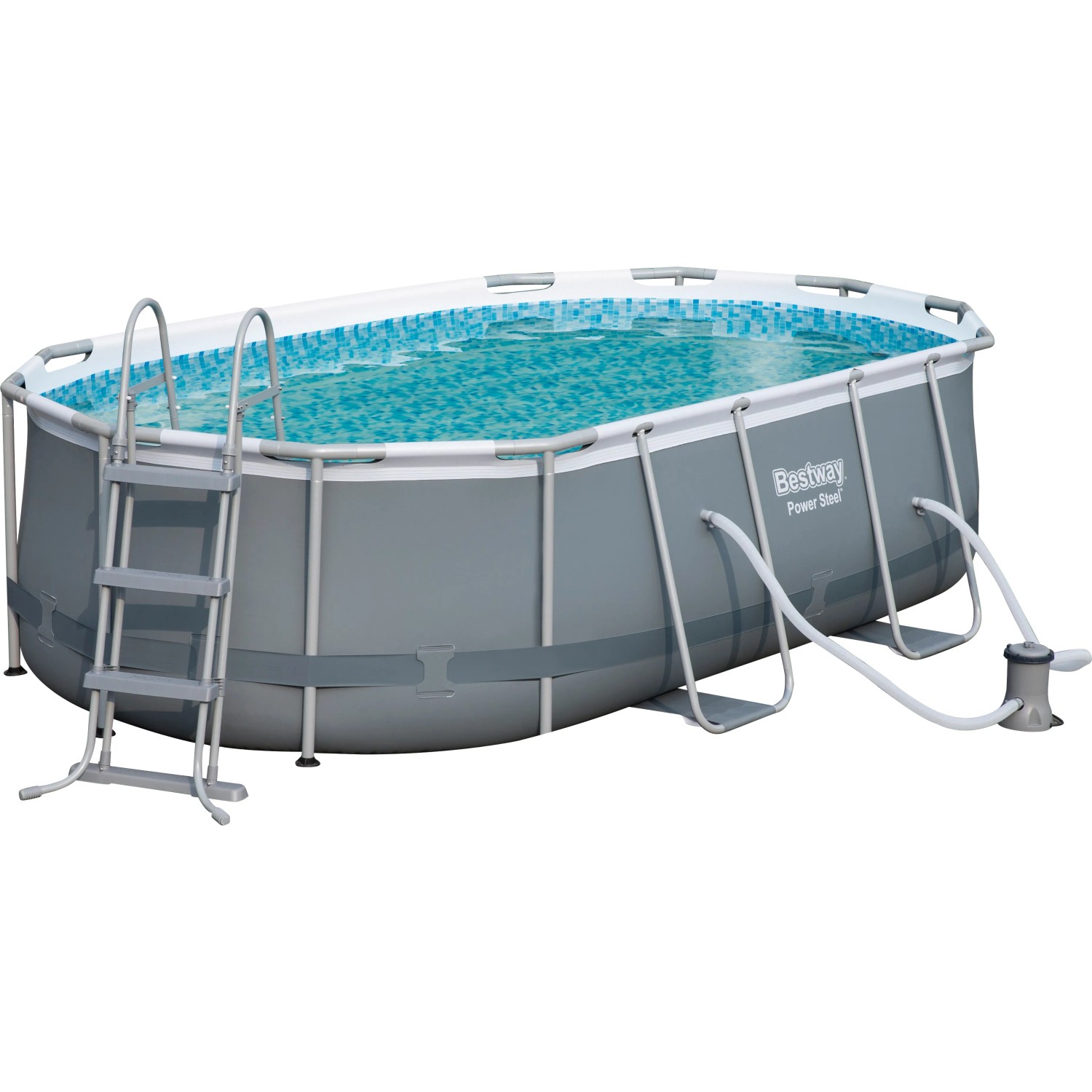 Bestway Steel Frame Steel Pro Max Frame GS 427 x 250 x 100 cm oválna šedá