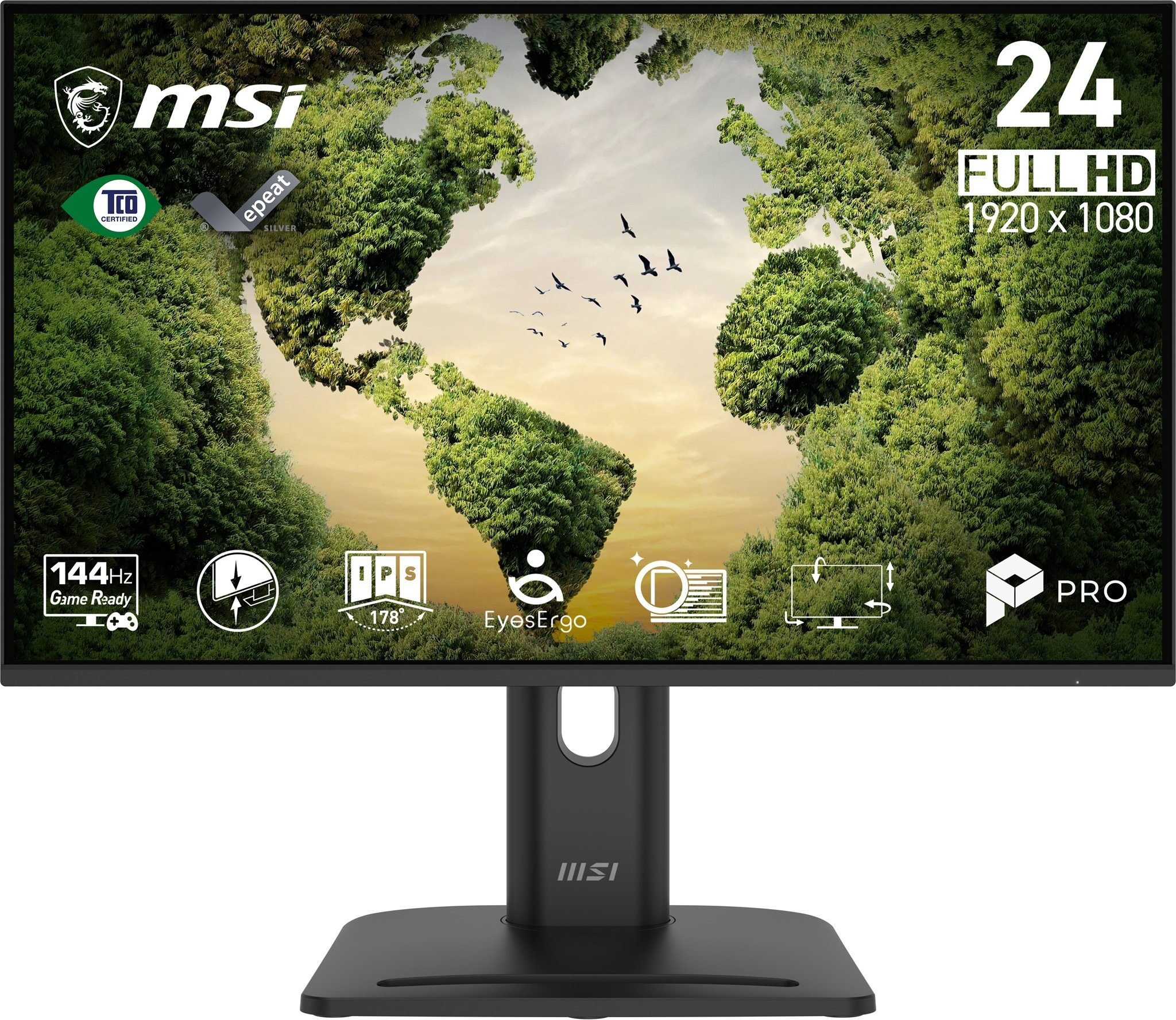 MSI Monitor PRO MP245PGN E14 23,8 palce/LED/FHD/PLOCHÝ/144Hz/Černý