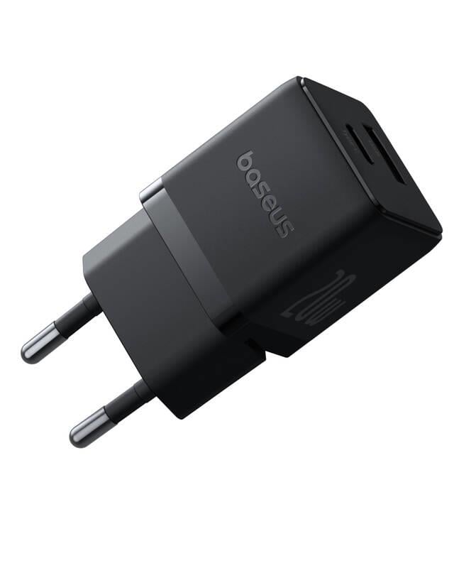 Nabíječka do sítě Baseus Palm 20W, 1xUSB, 1xUSB-C černá