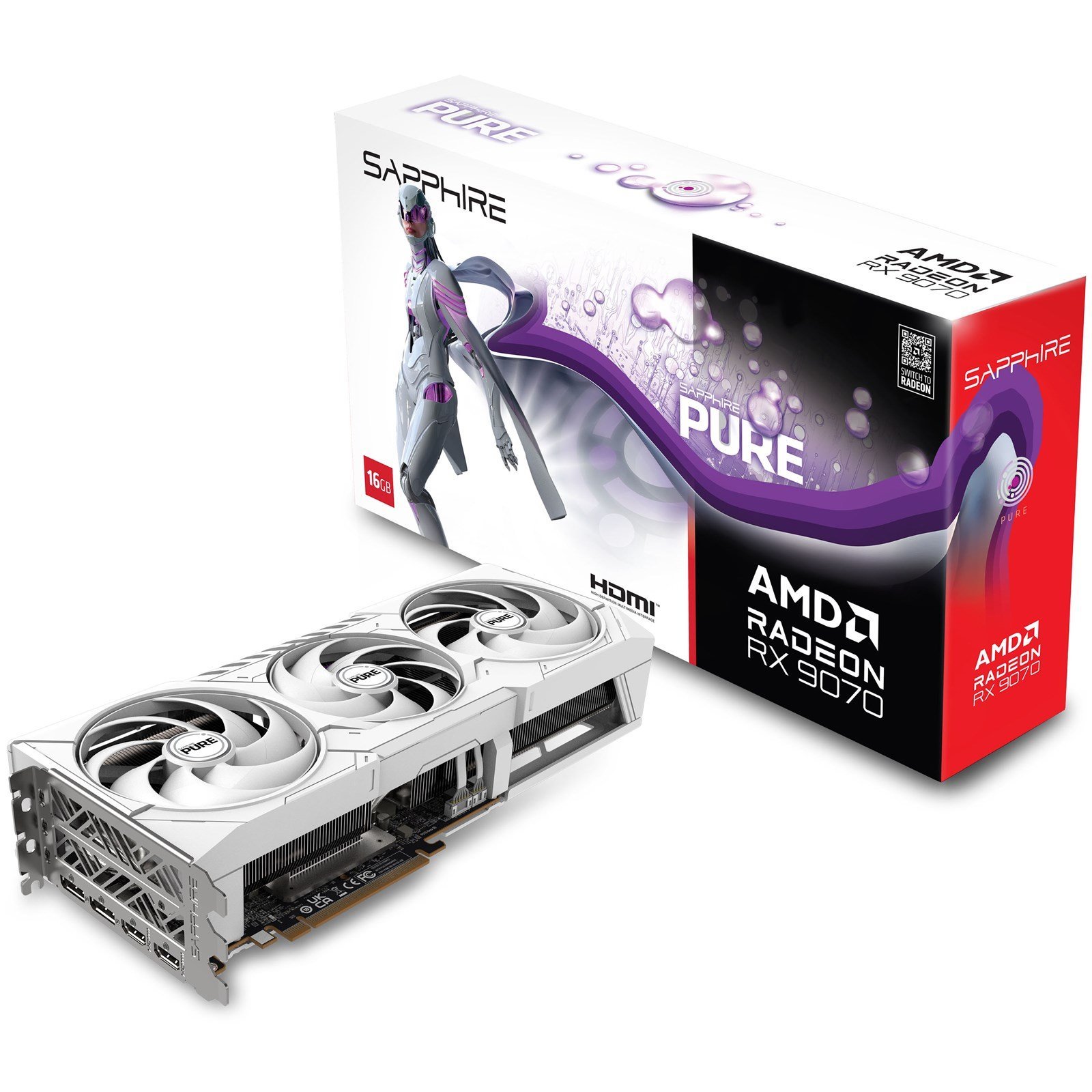 Sapphire PURE Radeon RX 9070 AMD 16 GB GDDR6