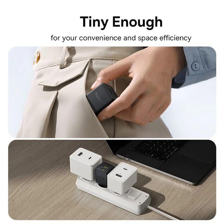 Nabíječka do sítě Baseus Palm 30W, 1xUSB, 1xUSB-C černá