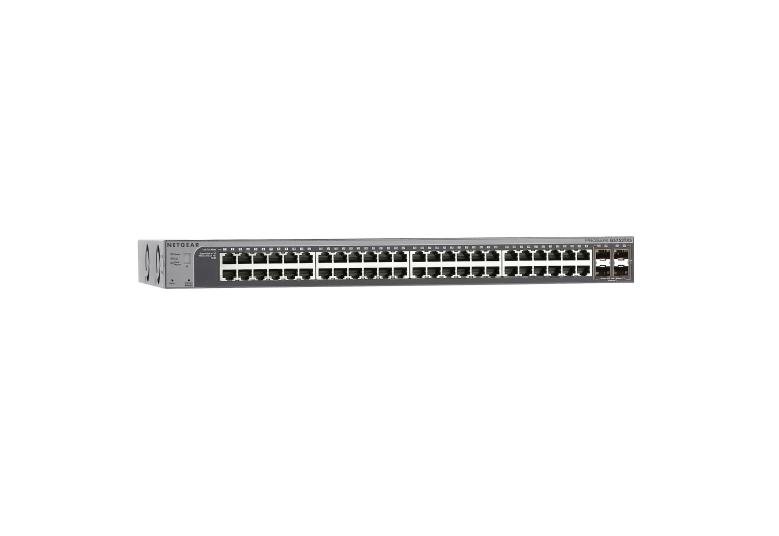 NETGEAR Smart S3300-52X - V3 - přepínač - L3 Lite - inteligentní - 48 x 10/100/1000 + 4 x SFP+ - desktop, Lze montovat do rozvaděče (380 W) - pro P/N: AXM764-10000S, AXM765-10000S, G728TXPAV-10000S, G