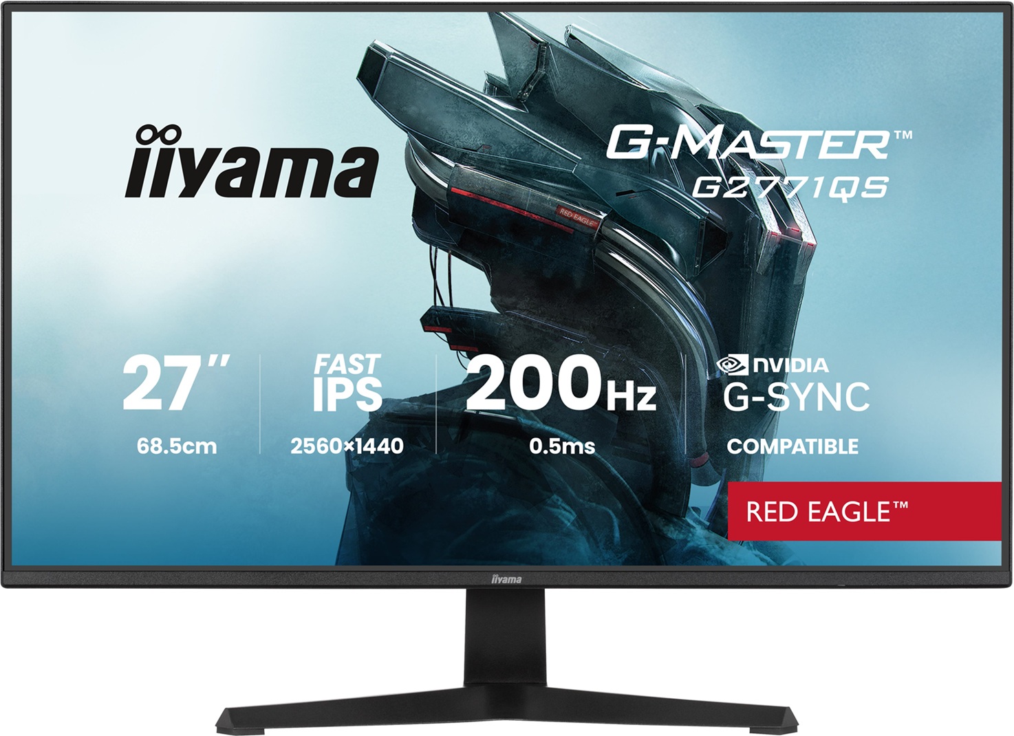 iiyama G-MASTER G2771QS-B1 počítačový monitor 68,6 cm (27 ) 2560 x 1440 px Wide Quad HD Černá