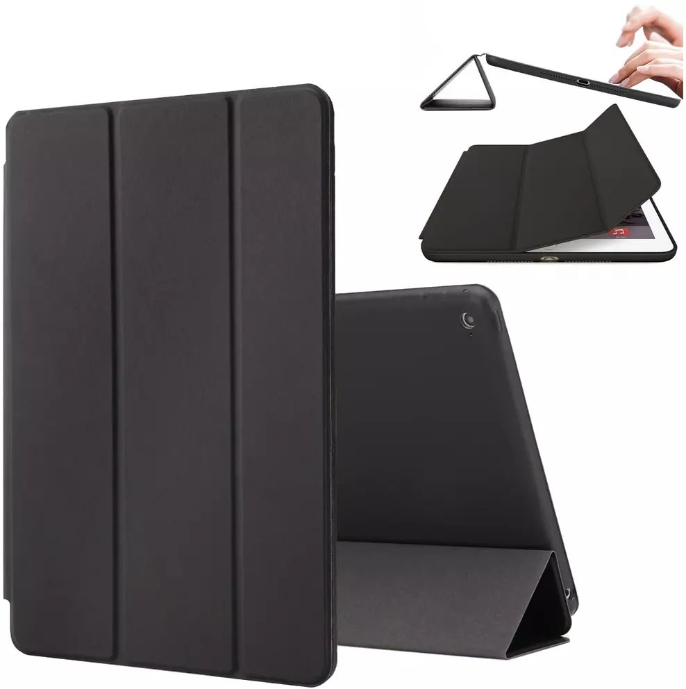 4kom.pl Pouzdro na tablet Chytré pouzdro s magnetickou klopou pro Apple iPad Air 2 9.7, černé