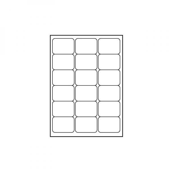 Štítky s logom A4, biela (32219)