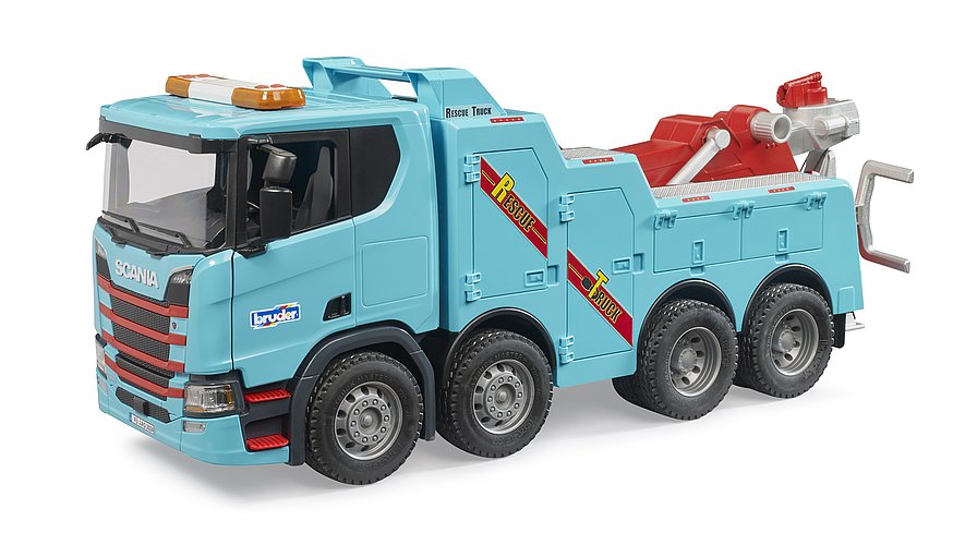 Bruder Scania Super 560R Vyprošťovací a odtahový vůz se zvukem a světlem