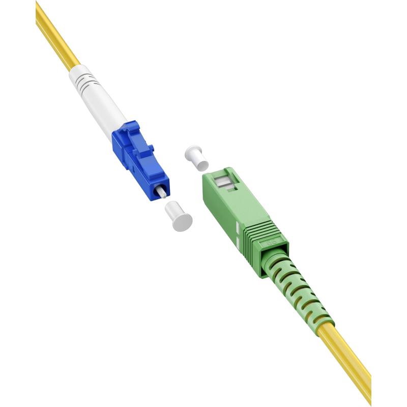 Optický simplex patch kabel 9/125, OS2, LC/SC(APC), 15m