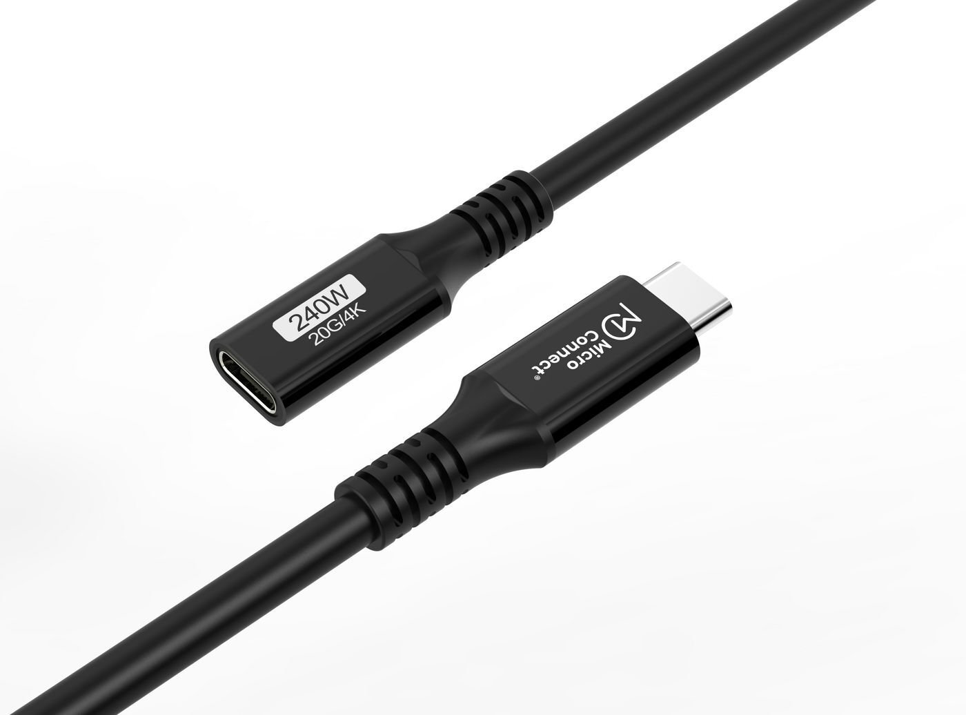 MicroConnect Kabel USB-C - USB-C 0,15 m černý (prémiový prodlužovací kabel USB-C)
