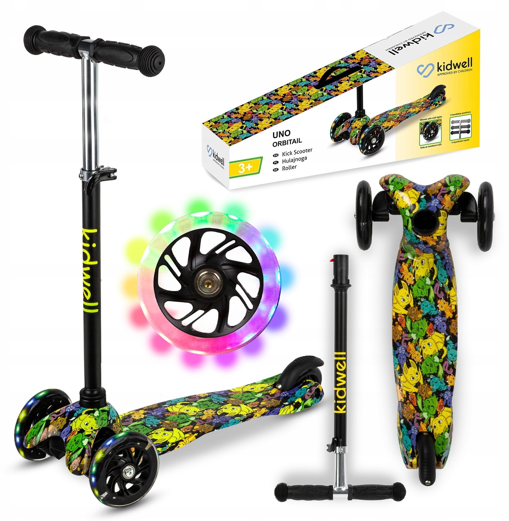Skids Control Koloběžka s protismykovým systémem UNO ORBITAIL BALANCE SCOOTER 5906601709203