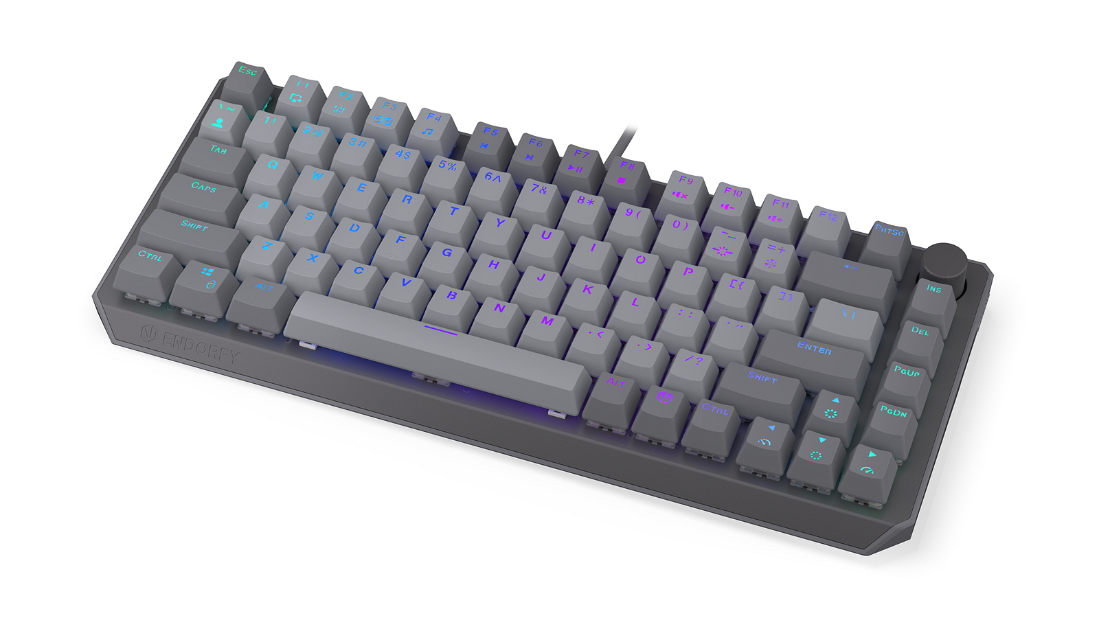 Endorfy mechanická klávesnice Thock V2 75% / drátová / ARGB /  red sw. / USB / zmenšená / US layout