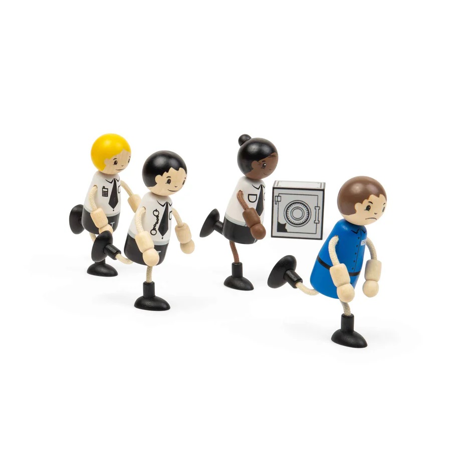 Tidlo Dřevěné postavičky Policisté a zloděj