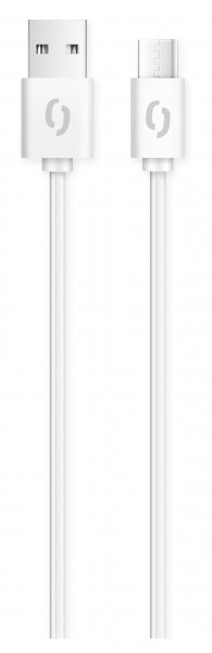 Aligator datový a nabíjecí kabel, konektor USB-C, 2A, 2m, bílá