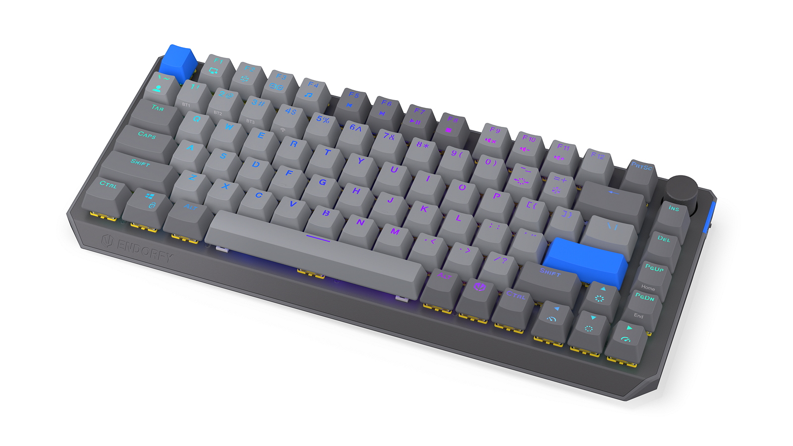 Endorfy mechanická klávesnice Thock V2 75% / bezdrátová / ARGB /  yellow sw. / USB / zmenšená / US layout