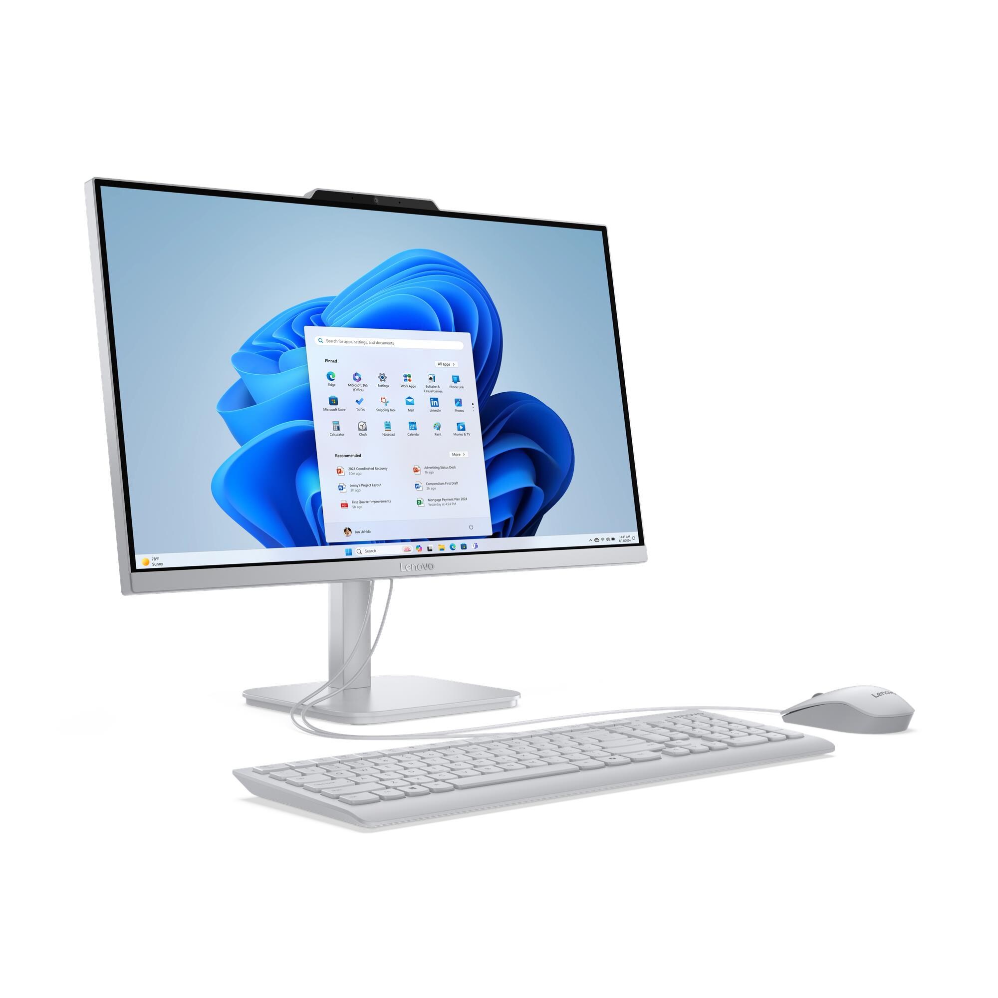 Lenovo A/A100/23,8 /FHD/N100/8GB/512GB/Intel int/W11H/Šedá/2R