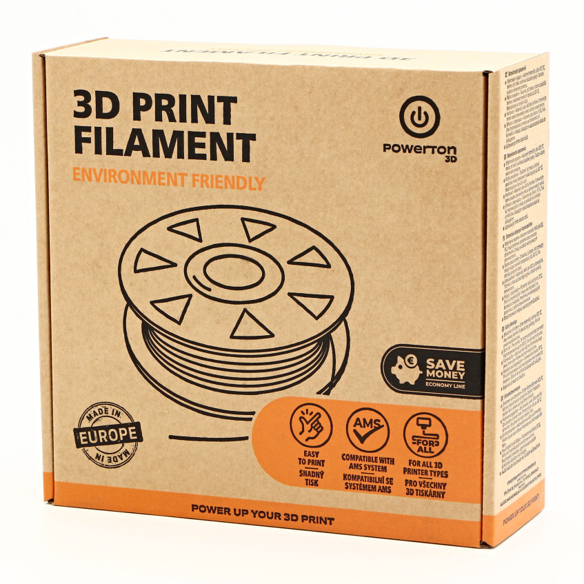 Powerton 3D ECONOMY LINE filament ASA standard 1000g, kouzelně zelená