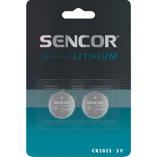 baterie Sencor 3  CR2025  2-pack  blistr