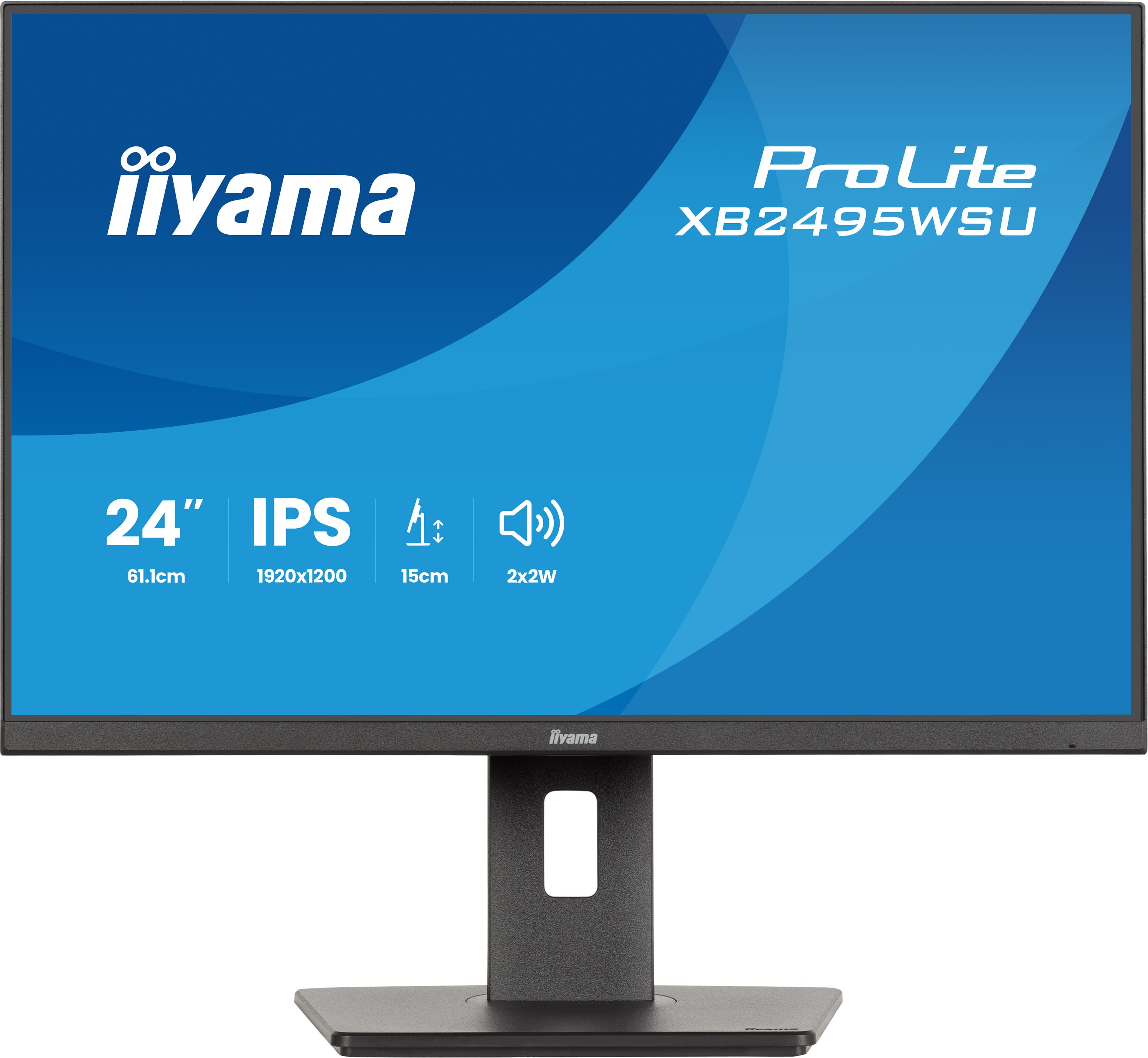 iiyama ProLite XB2495WSU-B1 - LED monitor - 24  (24.1  zobrazitelný) - 1920 x 1200 @ 100 Hz - IPS - 350 cd/m? - 1500:1 - 4 ms - HDMI, DisplayPort - reproduktory - cerná, matná