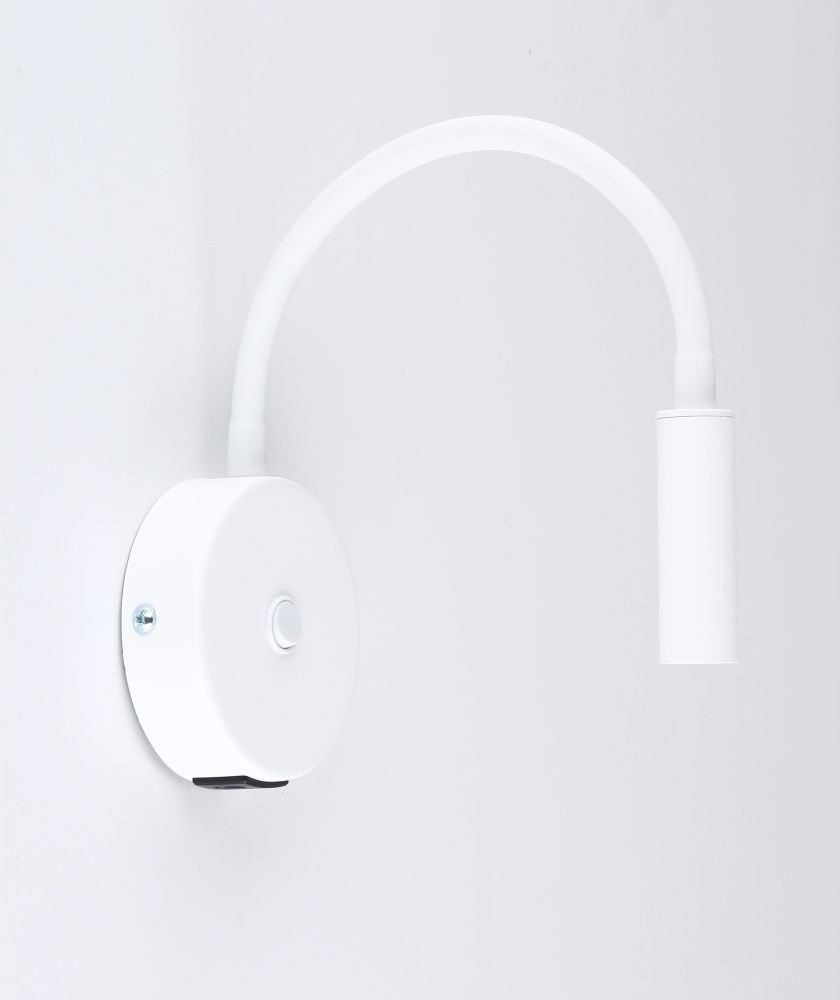 Nástěnná lampa TK Lighting s ramenem, vypínačem a USB zásuvkou LAGOS WHITE 10202