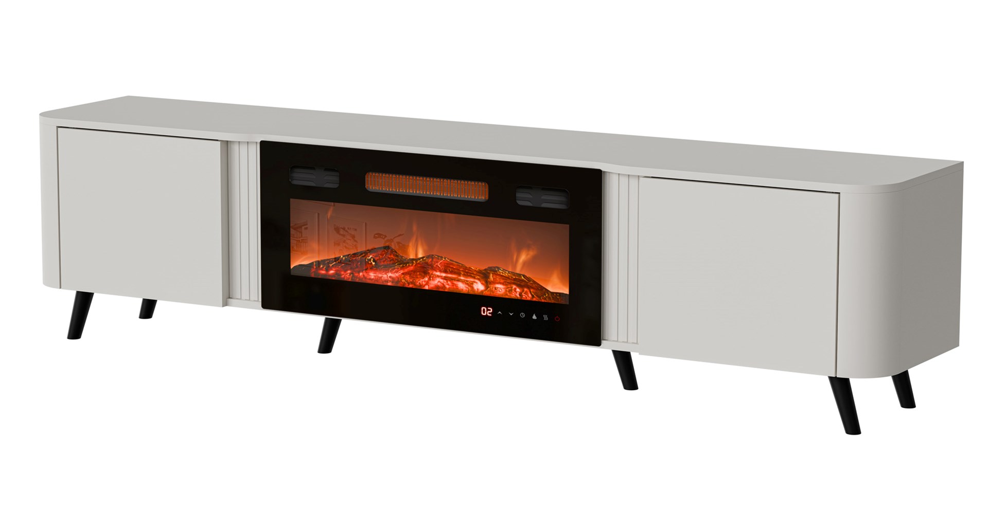 Cama Volare RTV skříňka 200 x 39 x 49 cm kašmír + krb
