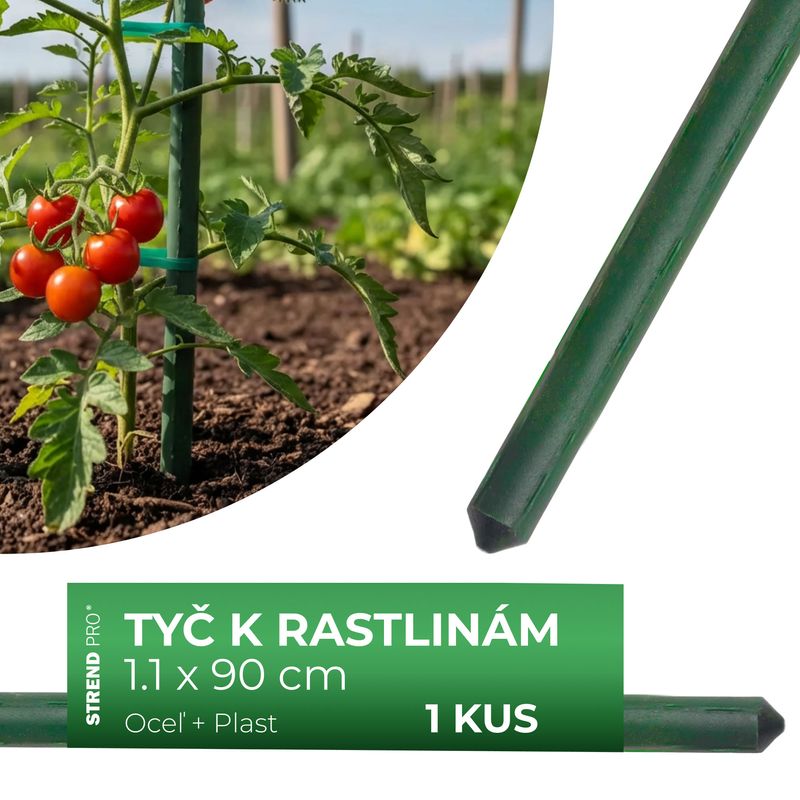 Tyč Gardens 11mm/90cm ocel-plast