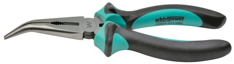 Kleště Whirlpower® 15603-211 160 mm, zahnuté, dlouhý nos, Cr-V, satén, DIN5745
