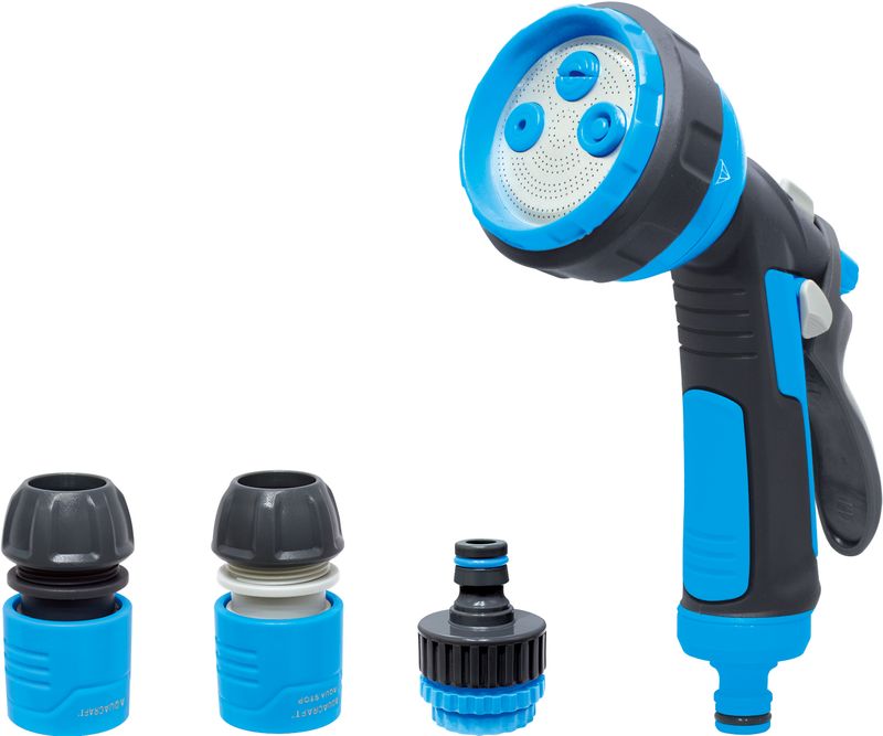 Zavlažovací sada AQUACRAFT® 770531, Classic, zahradní, hadice, pistole X4 Design, STOP přípojka 1/2
