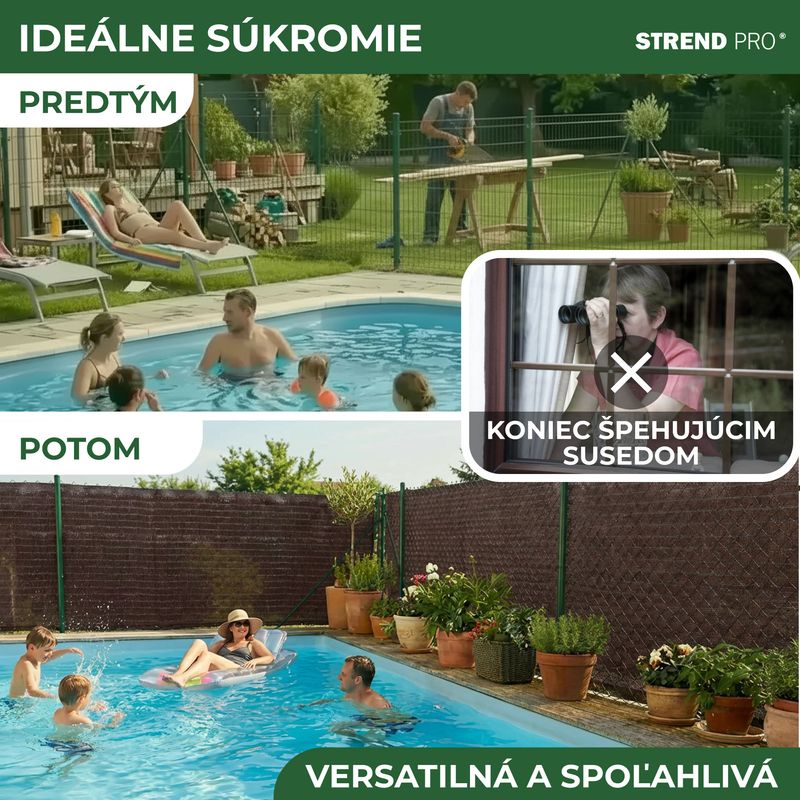 Tkanina tieniaca BrownDecor W101, 1x10 m, UV, 230 g/m2, 95% hnedá
