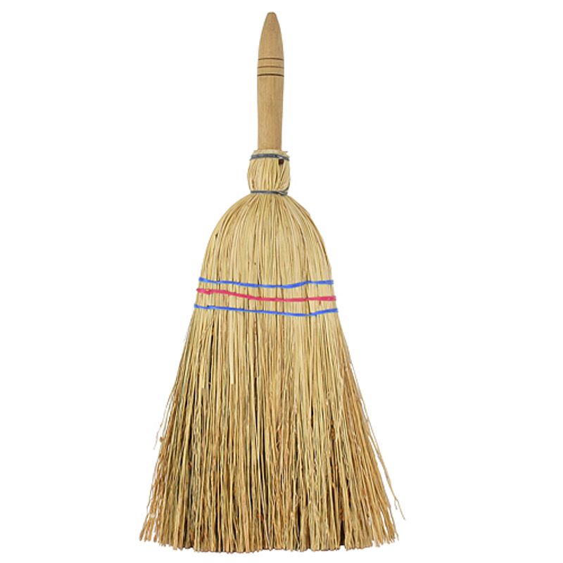 MagicHome koště, čirok, střední dětské, 3x šité, násada 65 cm