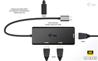 i-tec USB-C Triple 4K HDMI video adaptér, Power Delivery 100W