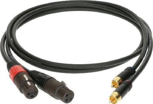 Kabel Klotz XLR - RCA (Cinch) 0,6 m černý