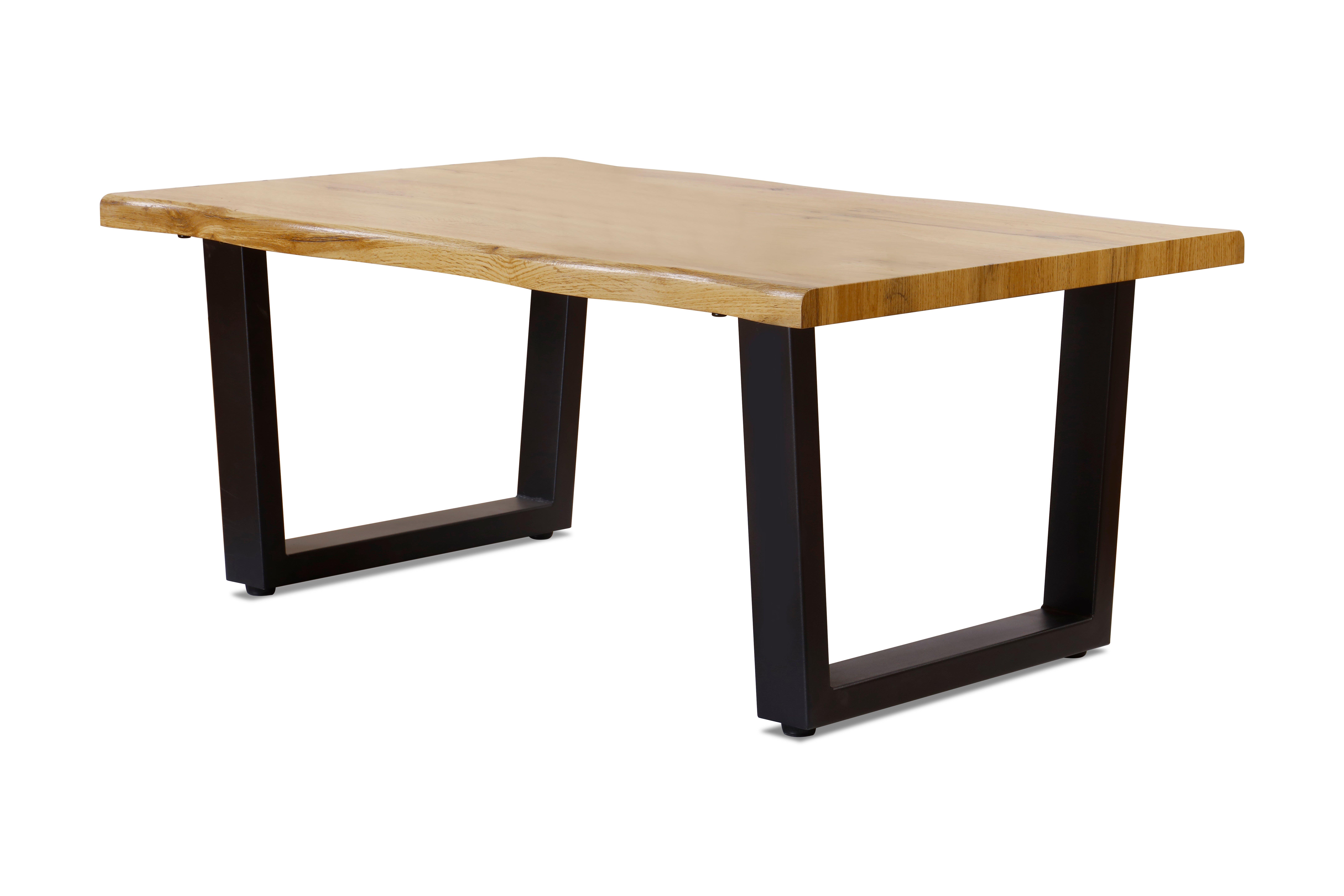 Konferenčný stolík Domoletti čierna/drevo, 90cm x 60cm x 39cm