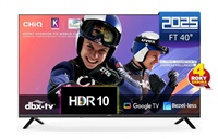CHiQ L40FT TV 40 , FHD, smart, Google TV, dbx-tv, Dolby Audio, Frameless